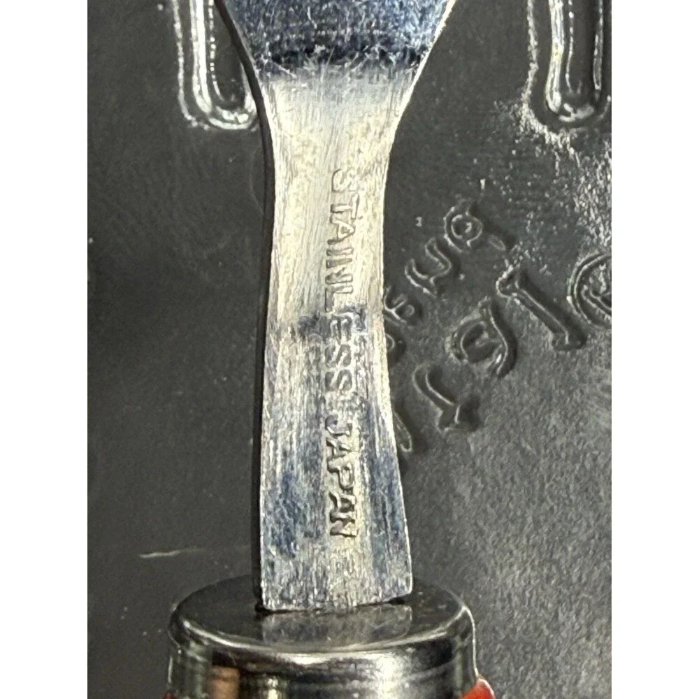 Vintage Strawberry Handle Fork Butter Knife Spreader Stainless Steel Japan Set
